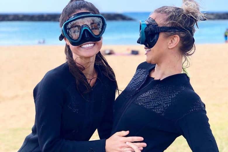 Pronti per lo snorkeling a Honolulu