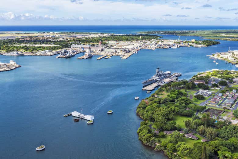 Vue panoramique de Pearl Harbor