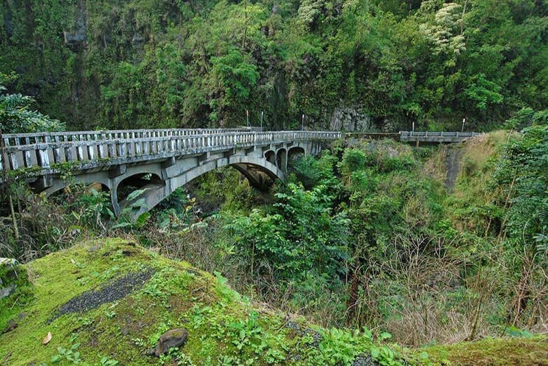 Ponte passando pela Hana Highway