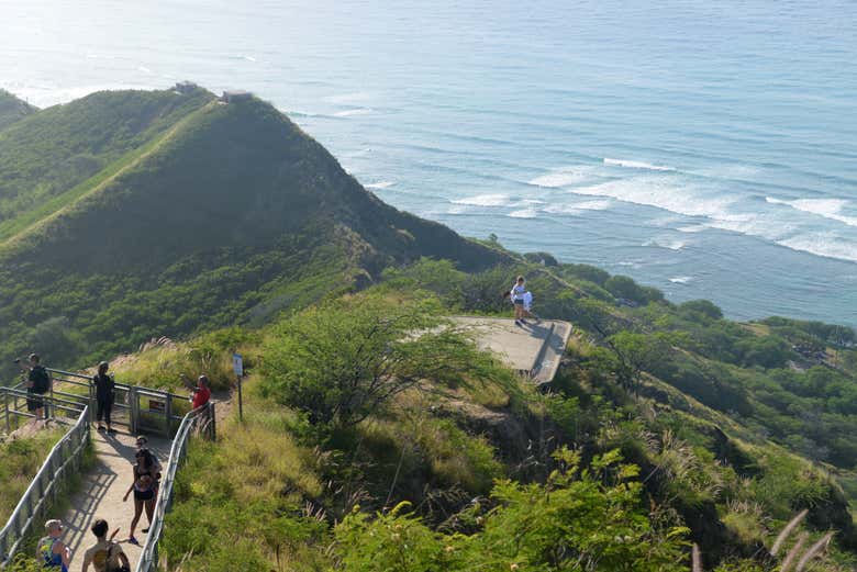 Subiendo a la parte más alta de Diamond Hill