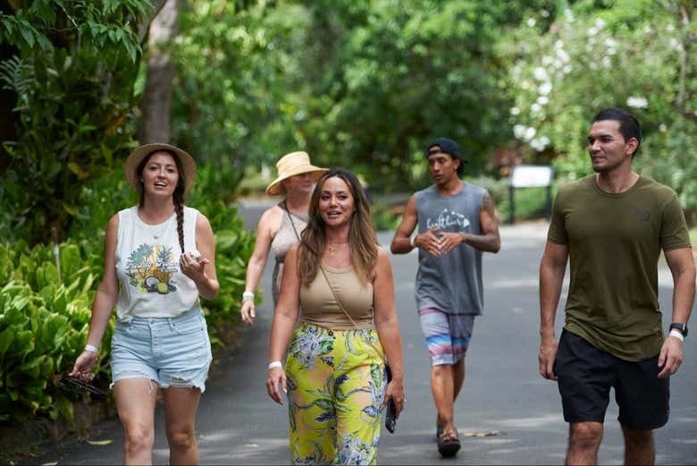 Desfrutando do passeio em Oahu