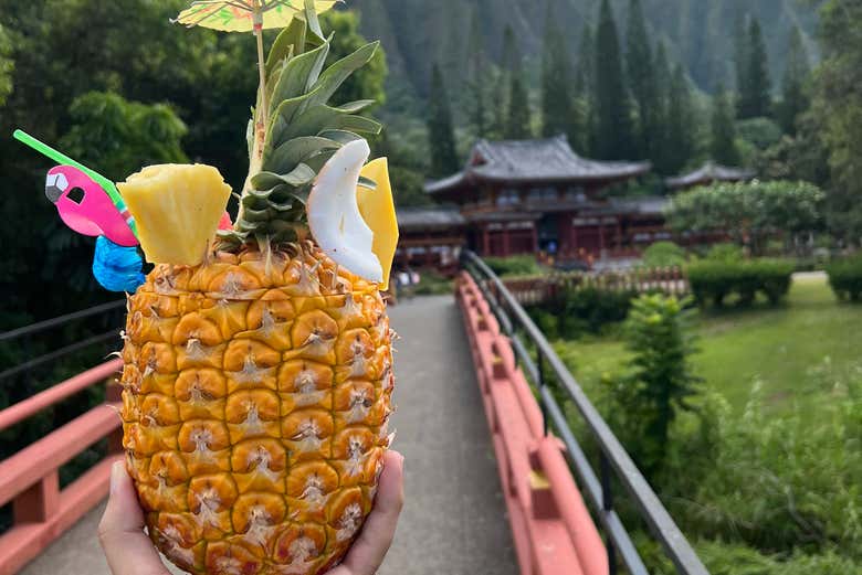 Try a delicious pineapple drink!