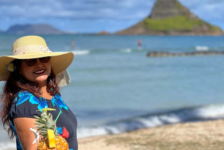 Visit the beach with a drink in hand!