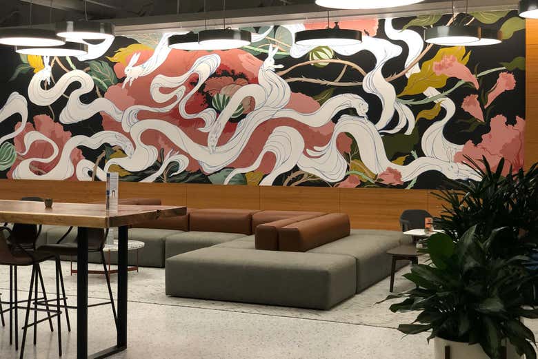 Mural de um dos túneis
