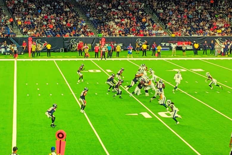 Vivendo a emoção de um jogo do Houston Texans