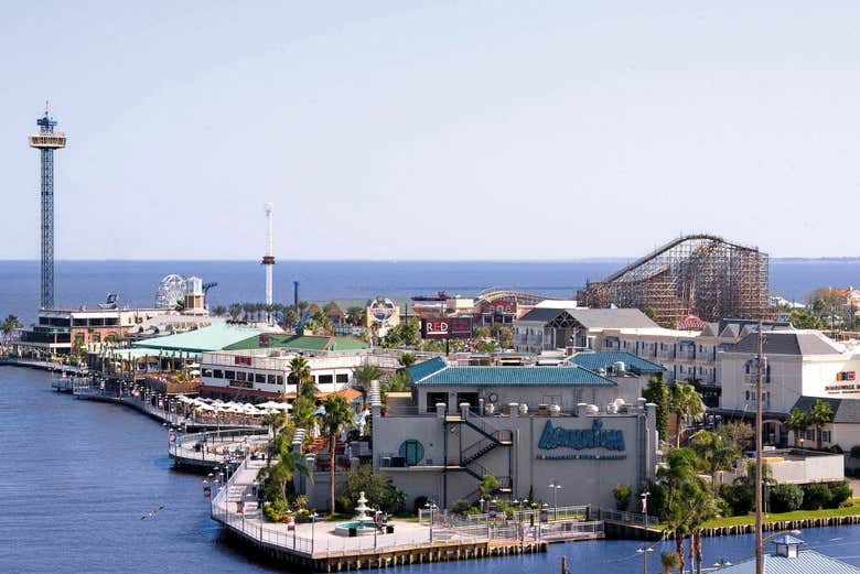 Vue panoramique de Kemah Boardwalk