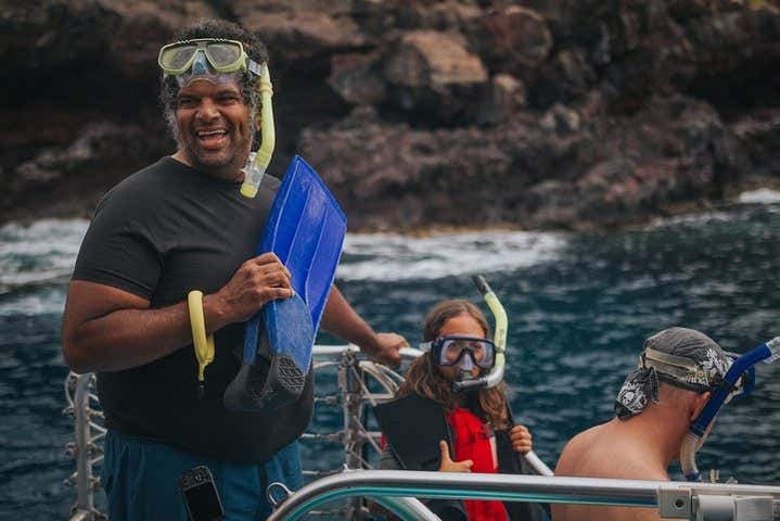 Listos para hacer snorkel