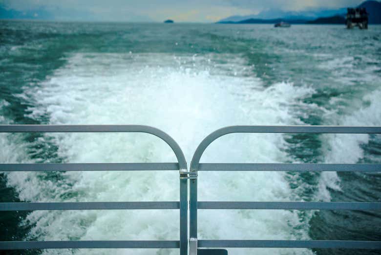 Navegando en el barco