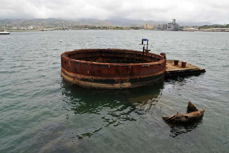 Resti della nave affondata