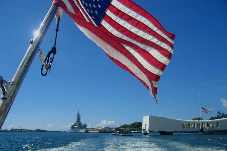 Bandiere nordamericane a Pearl Harbor