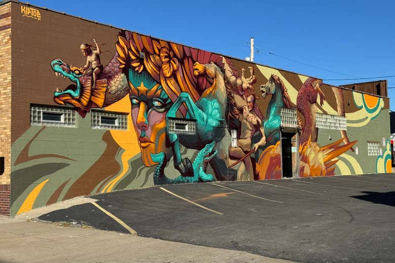 Un mural de Kiptoe en Kansas City