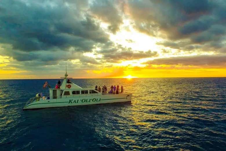 O cruzeiro ao pôr do sol