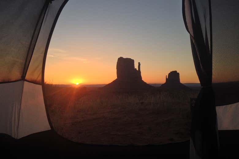 Coucher de soleil au Monument Valley