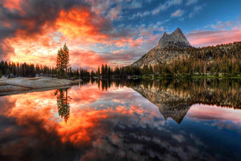 Sunset at the Yosemite National Park