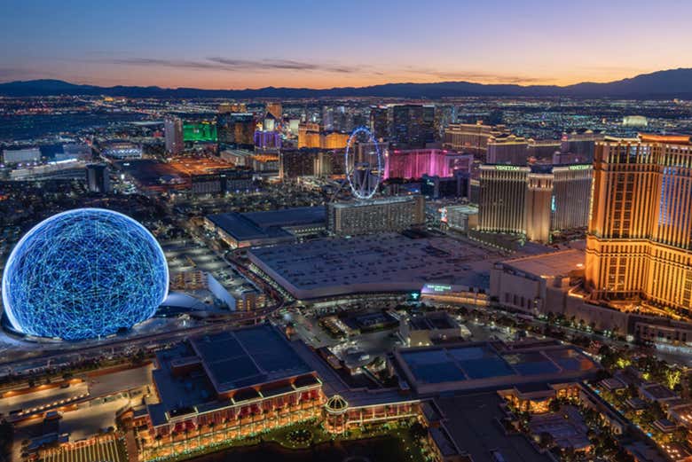 Pôr do sol sobre Las Vegas