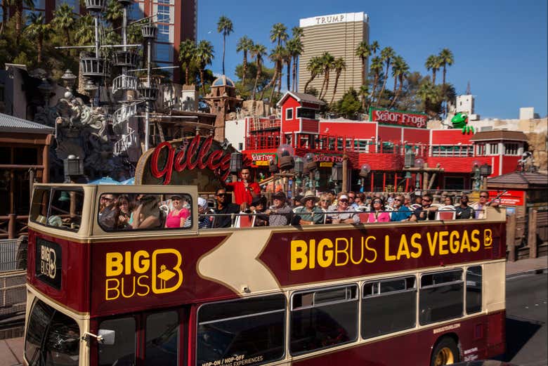 Explorando Las Vegas de ônibus descapotável