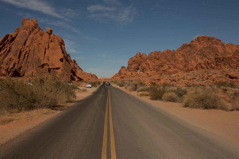 Carretera por el Valle del Fuego