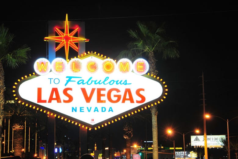 El famoso cartel de entrada a Las Vegas