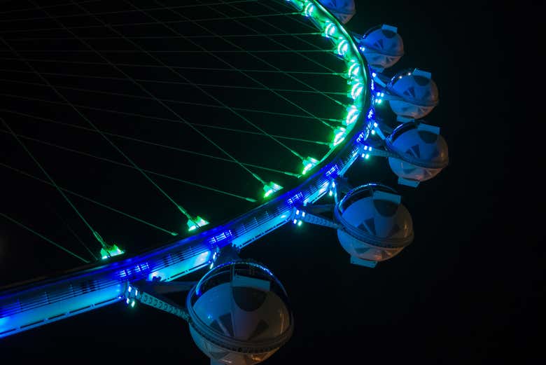Detalle de la noria High Roller