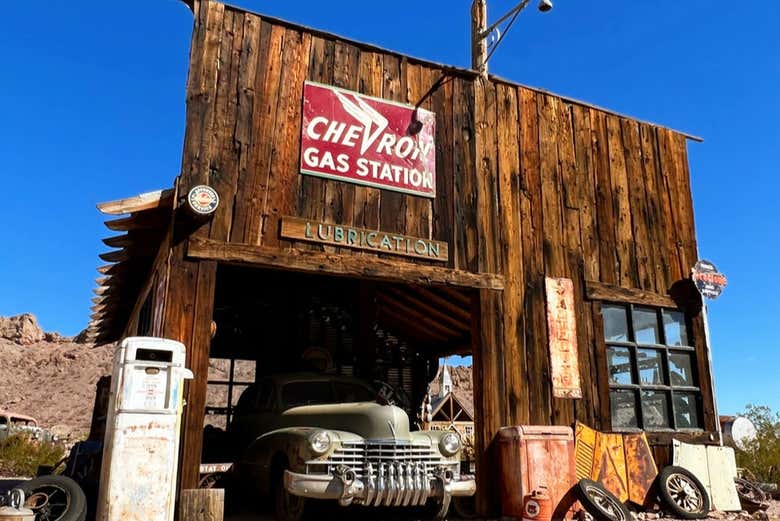 Um antigo posto de gasolina em Nelson