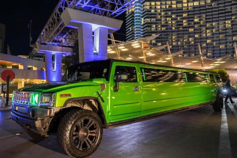 Green Hummer Limo