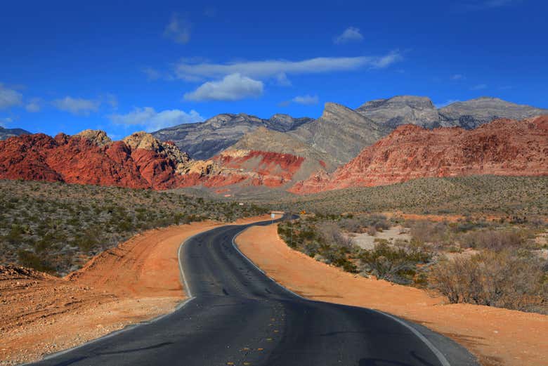 Route dans le parc du Red Rock Canyon