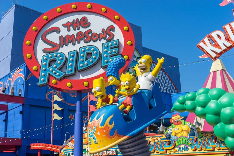Explore the Simpsons area at Universal Studios