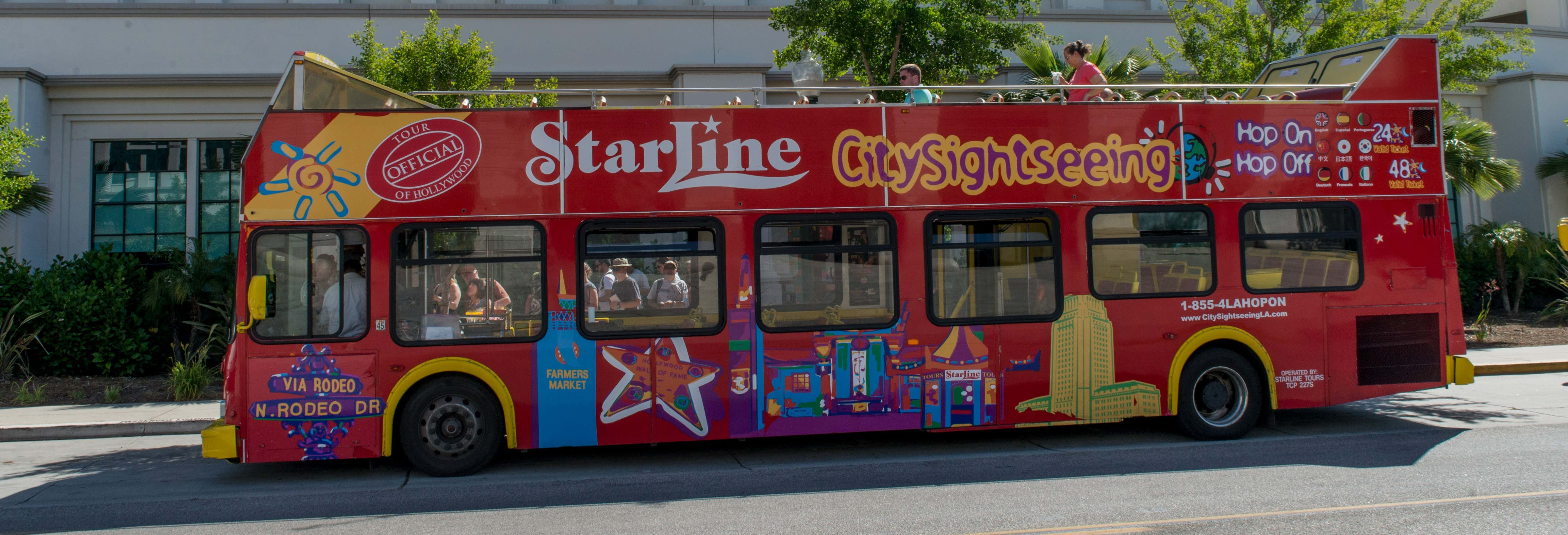 Sightseeing bus in Los Angeles