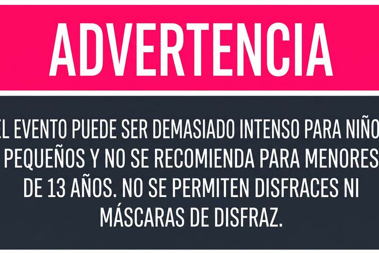 El evento puede ser demasiado intenso para niños