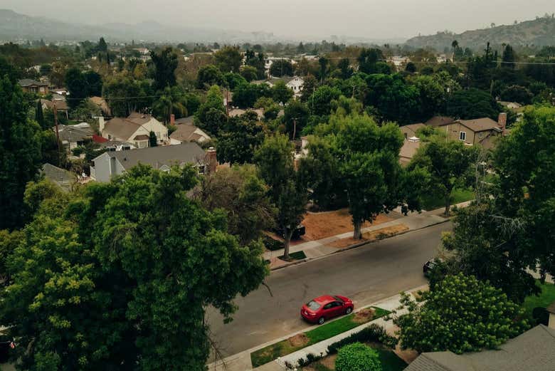Una típica calle en Los Ángeles