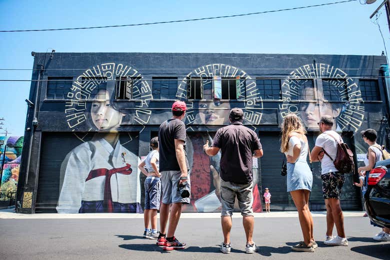 Des graffitis dans Little Tokyo