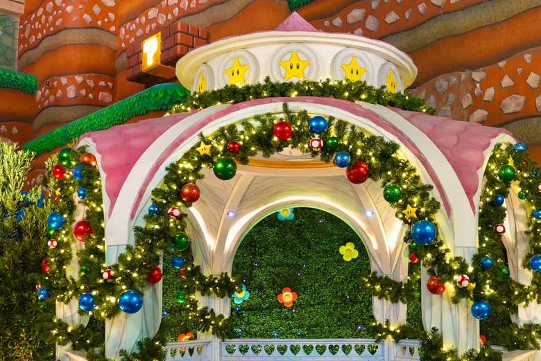 Decoración navideña del parque