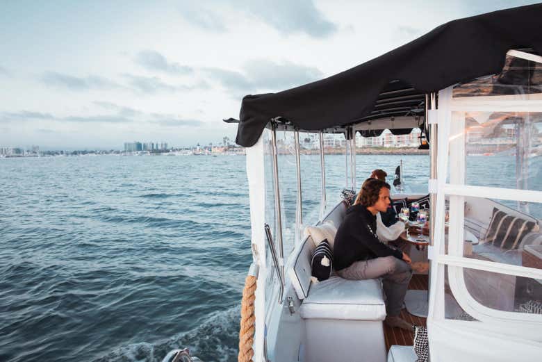 Disfrutando del barco eléctrico