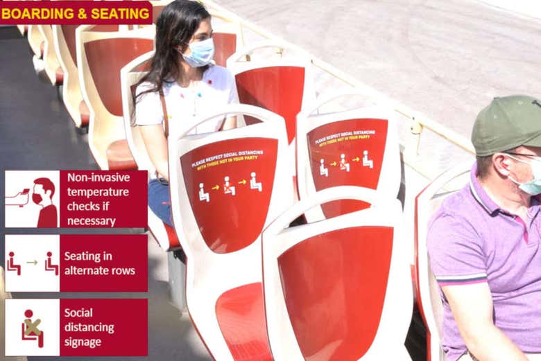 Social distancing between seats