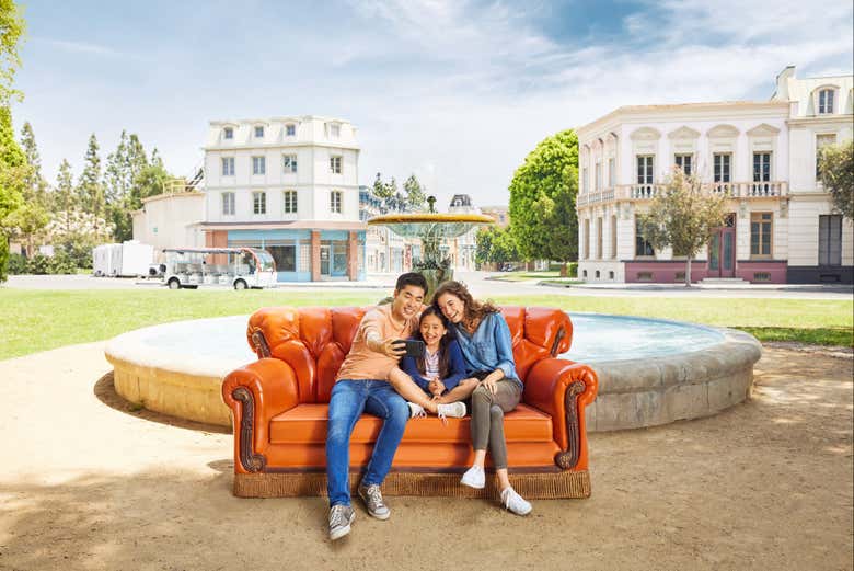 Sitting on the couch from Friends!