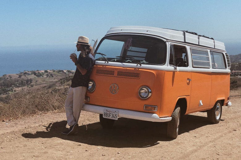 Exploring Malibu in a vintage VW