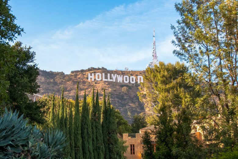 O famoso letreiro de Hollywood