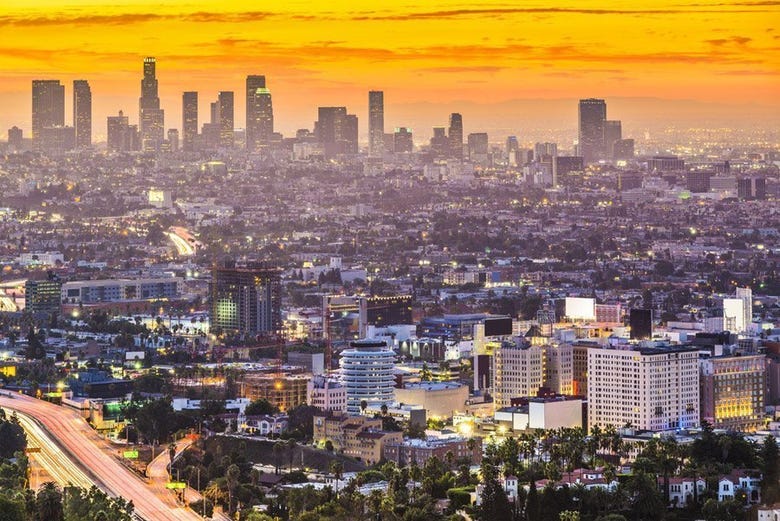 Los Angeles vista da Mulholland Drive