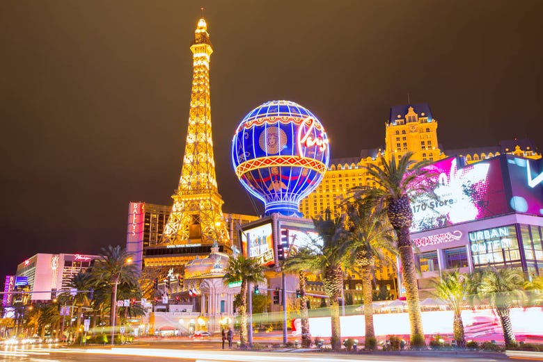 Panoramica dell'Hotel Paris a Las Vegas