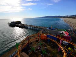 Vistas aérea del Muelle de Santa Mónica