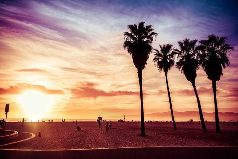 Venice Beach al atardecer