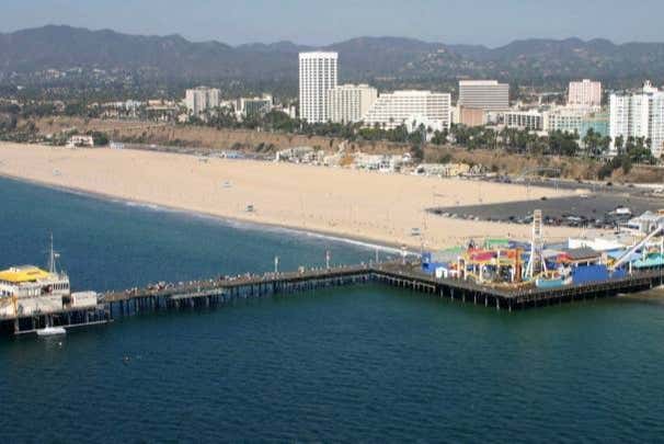 Aerial view of Santa Monica
