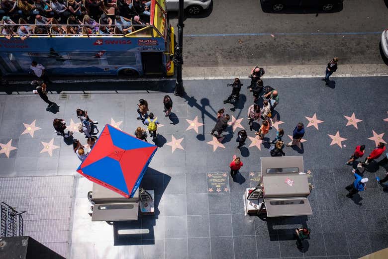 Vue aérienne du Walk of Fame