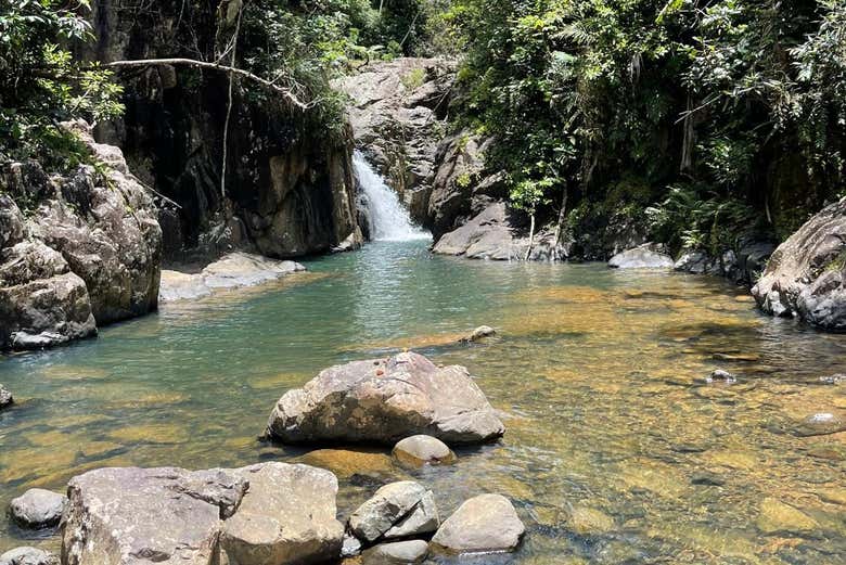 Una de las cascadas del Bosque El Yunque