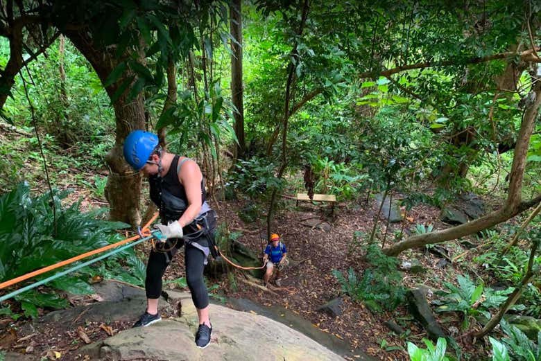 Haremos rappel en roca