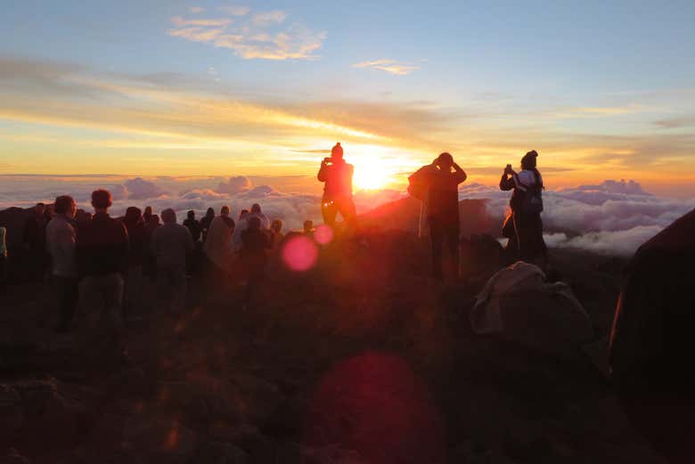Admirando las vistas que nos ofrece el volcán Haleakalā