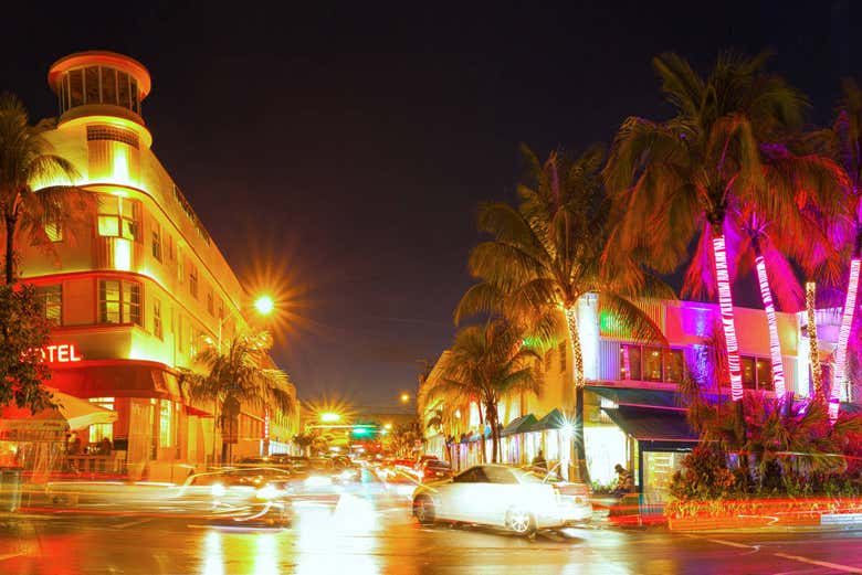 Le quartier Art Déco de nuit