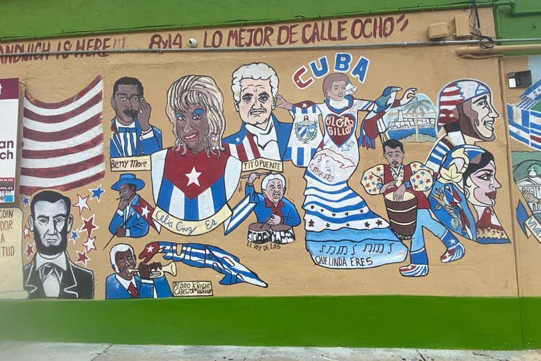 Uno de los famosos grafitis de Little Havana