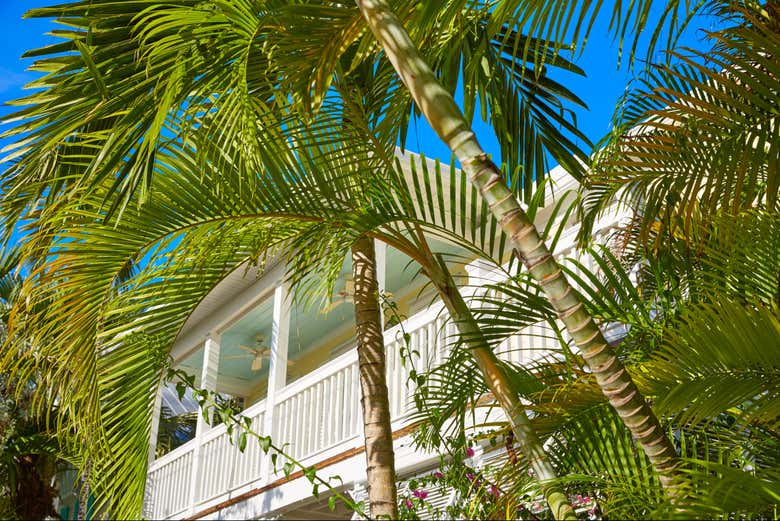 Casas de cor pastel em Key West