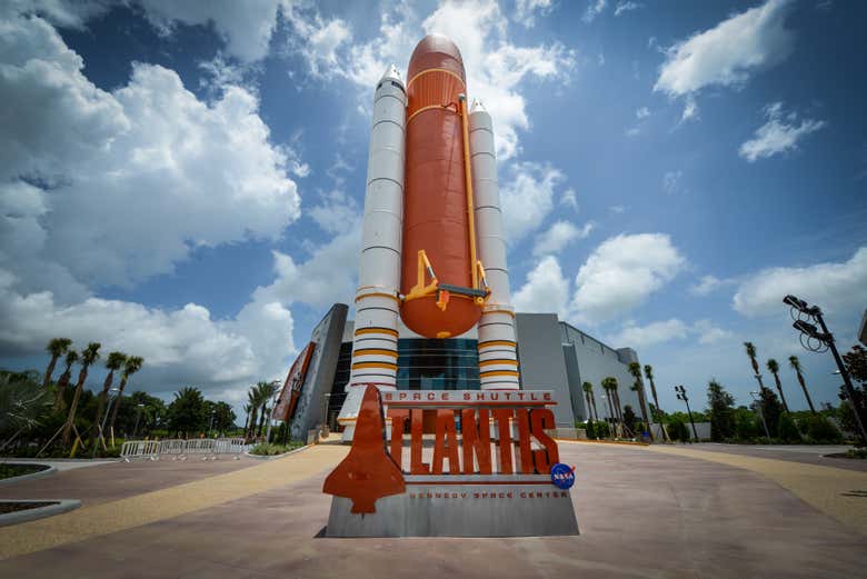 A rocket at Kennedy Space Center